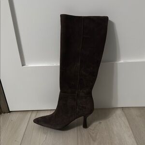 Madewell The Justine Tall boot Boots Brown Suede Knee-High